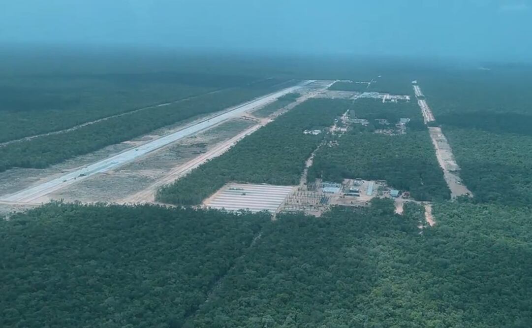 Sobrevuelo de supervisión del Tren Maya. Foto: Captura/ Youtube Andrés Manuel López Obrador