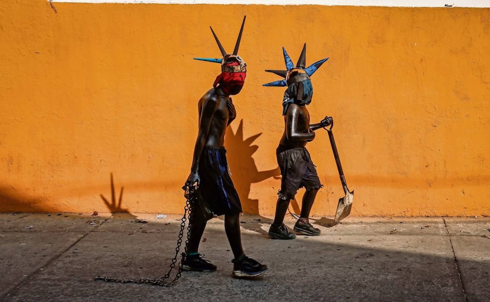 Los xinacates, protagonistas del carnaval, tienen como fin ahuyentar a los demonios y pedir buenas cosechas en este año. Foto: Luis Camacho / EL UNIVERSAL