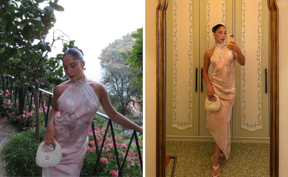 Vestido de Emilio Pucci. Foto: Instagram @oficialmariachacon