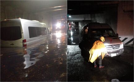 Bomberos rescatan a cuatro personas atrapadas en camioneta bajo puente inundado en Cuautitlán Izcalli