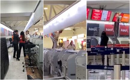 VIDEO: Mujer agrede a personal del AICM; rompe equipo de cómputo y la dejan en libertad