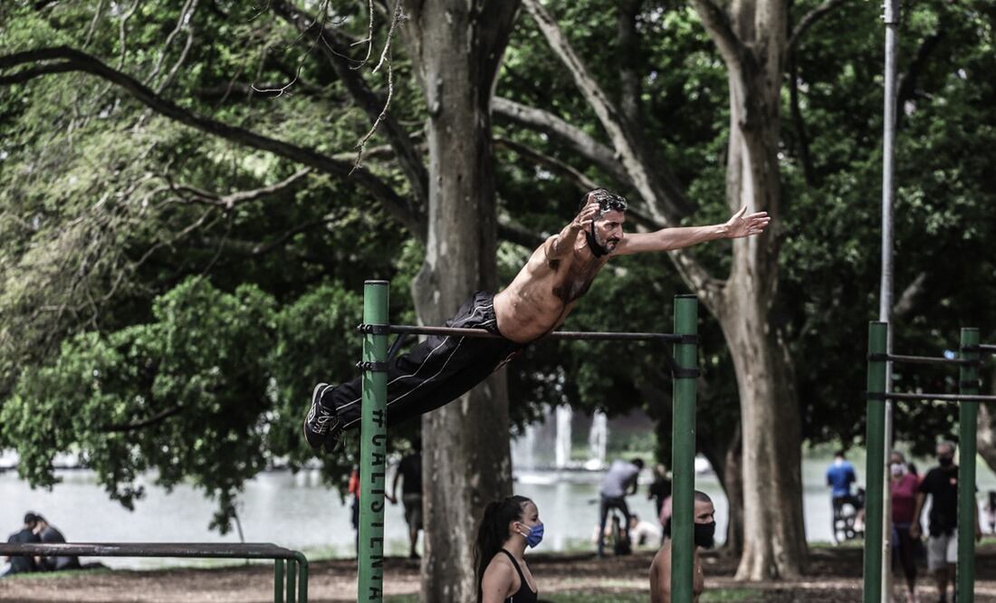 Deportistas en en el Parque Trianon, en Brasil. Foto: Xinhua, archivo