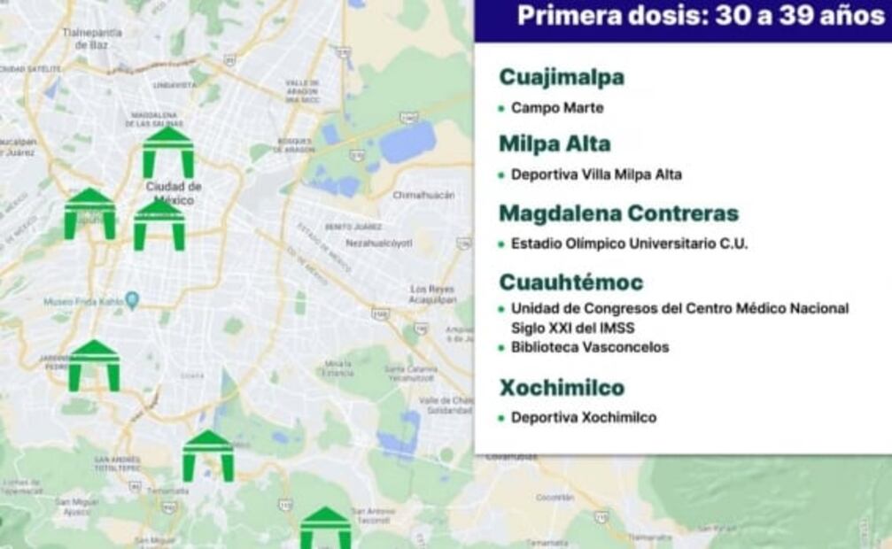 Inicia vacunación Covid para adultos de 30 a 39 años en 5 alcaldías de CDMX
