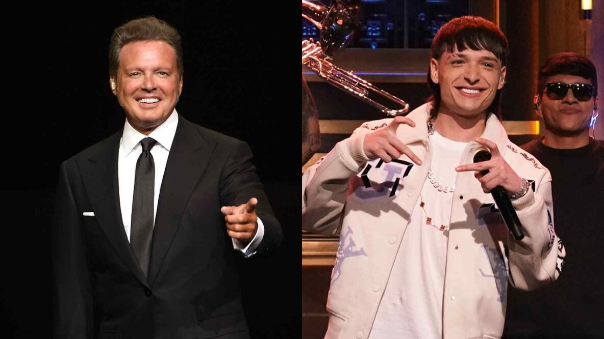 Luis Miguel y Peso Pluma | Fuente: Twitter @showmundialshow