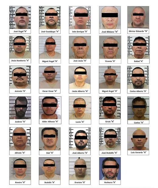 Ellos son los narcotraficantes extraditados de México a EU. Foto: Especial.