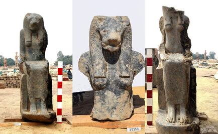 Hallan estatuas de la diosa de la guerra en Egipto