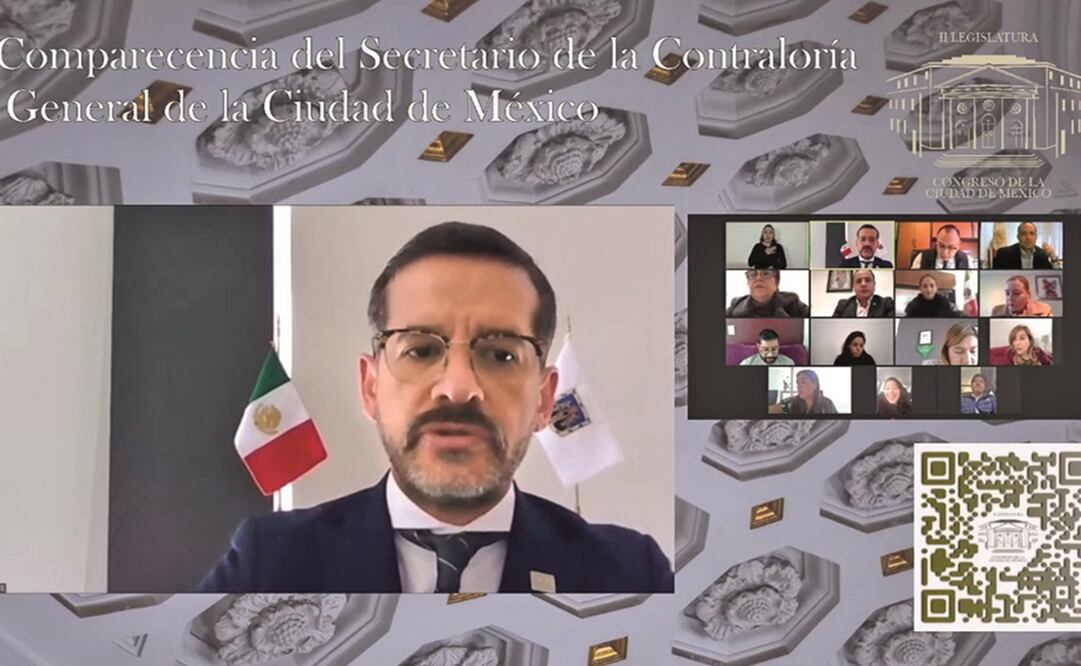 Juan José Serrano Mendoza, durante su comparecencia virtual en el Congreso capitalino. Foto: ESPECIAL