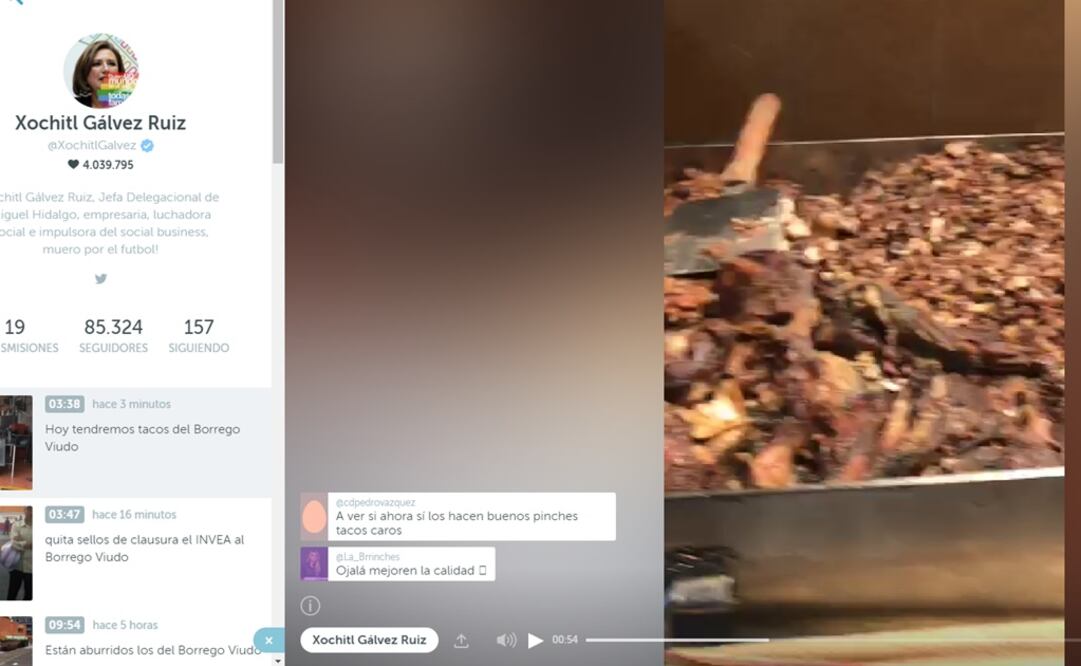 Captura de pantalla de la transmisión