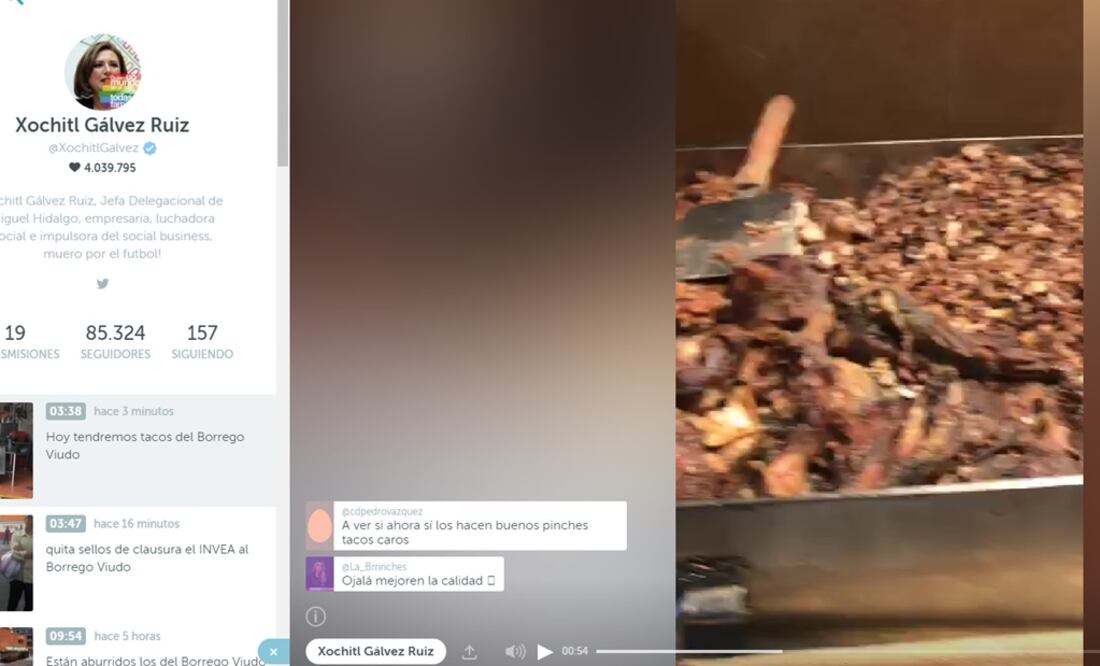 Captura de pantalla de la transmisión