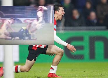 Video. "Chucky" recibe rodillazo en la cara ante el Ajax