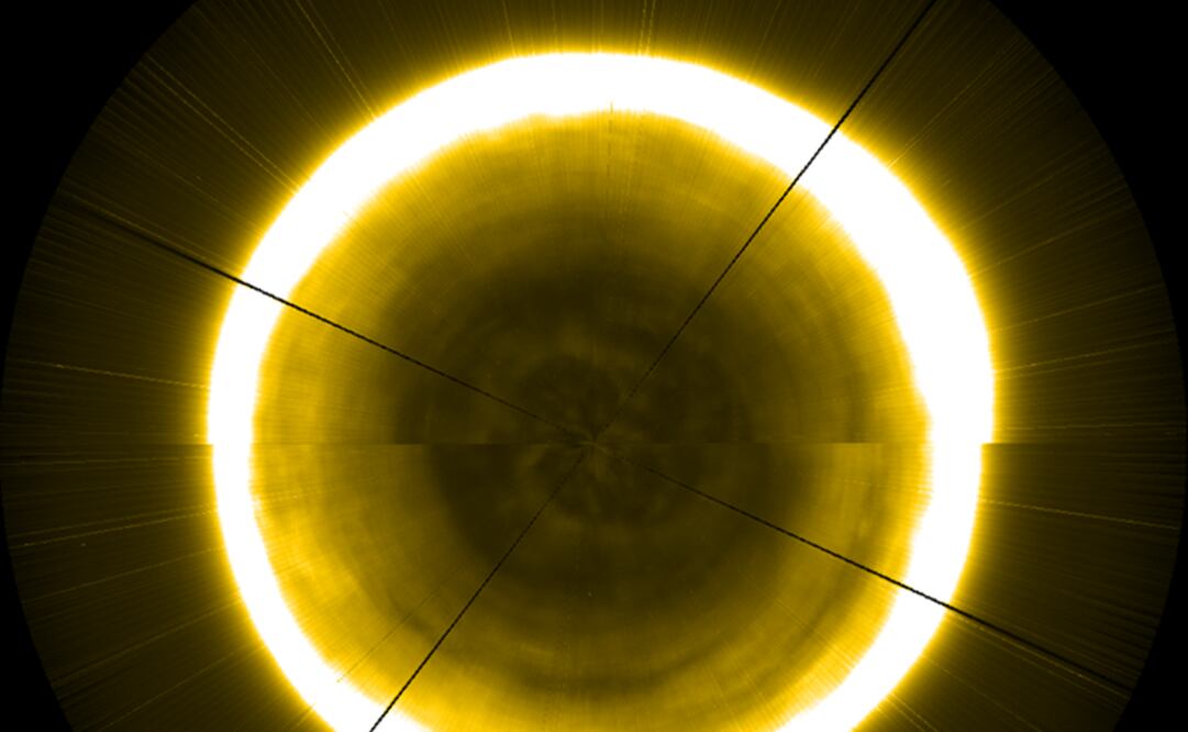 Una vista artificial Proba-2 del polo norte solar / ESA