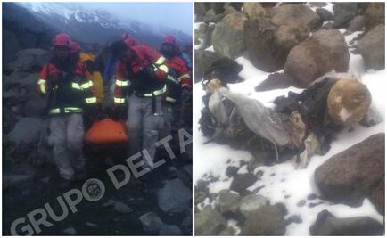 Bajan cuerpo momificado hallado en Pico de Orizaba