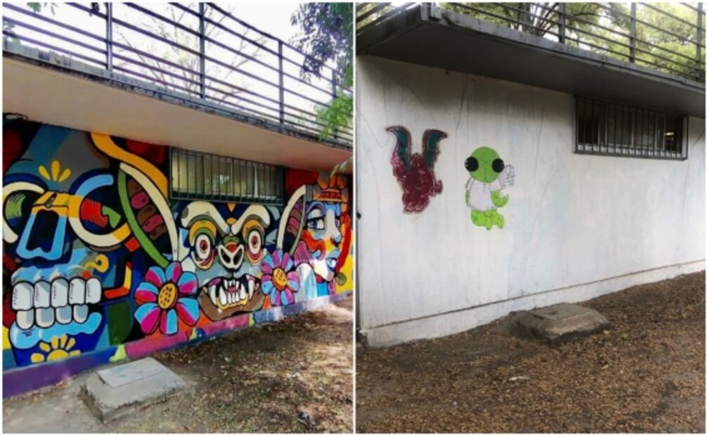La alcaldía Cuauhtémoc también borró murales en el Parque España