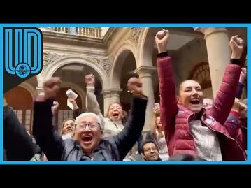 El eufórico festejo de Claudia Sheinbaum por la atajada de Memo Ochoa ante Polonia