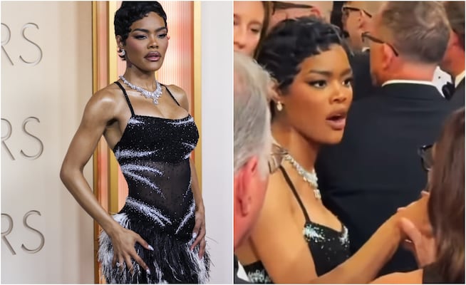 En los Oscar, Teyana Taylor confronta a hombre que la habría empujado: "eres muy grosero"