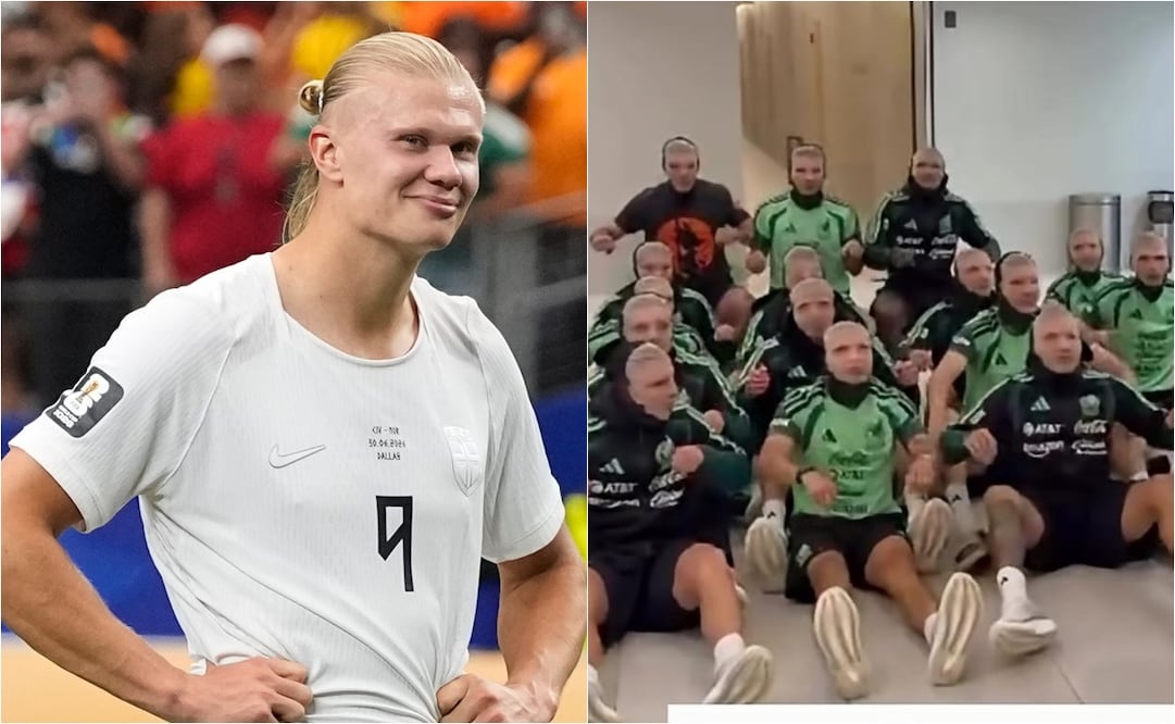 FOTO: ESPECIAL - La respuesta de Erling Haaland al festejo de la Selección Mexicana al estilo noruego