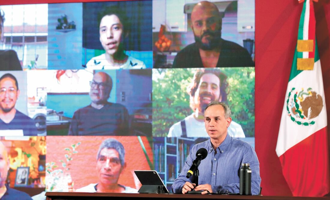 El subsecretario de Salud, Hugo López-Gatell, manifestó su solidaridad con aquellas personas que perdieron a un familiar, en el Día del Padre. VALENTE ROSAS. EL UNIVERSAL