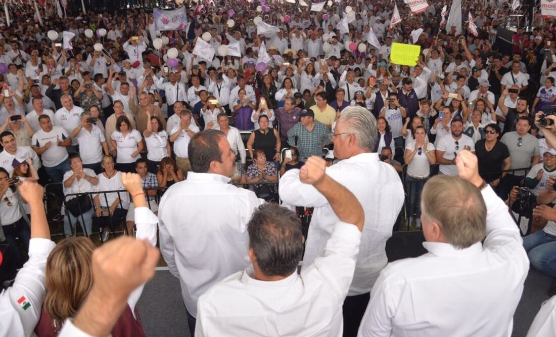 Cuauhtémoc Blanco y alejandro Vera llegaron al cierre de campaña del ex futbolista. (FOTO: Tony Rivera. EL UNIVERSAL)