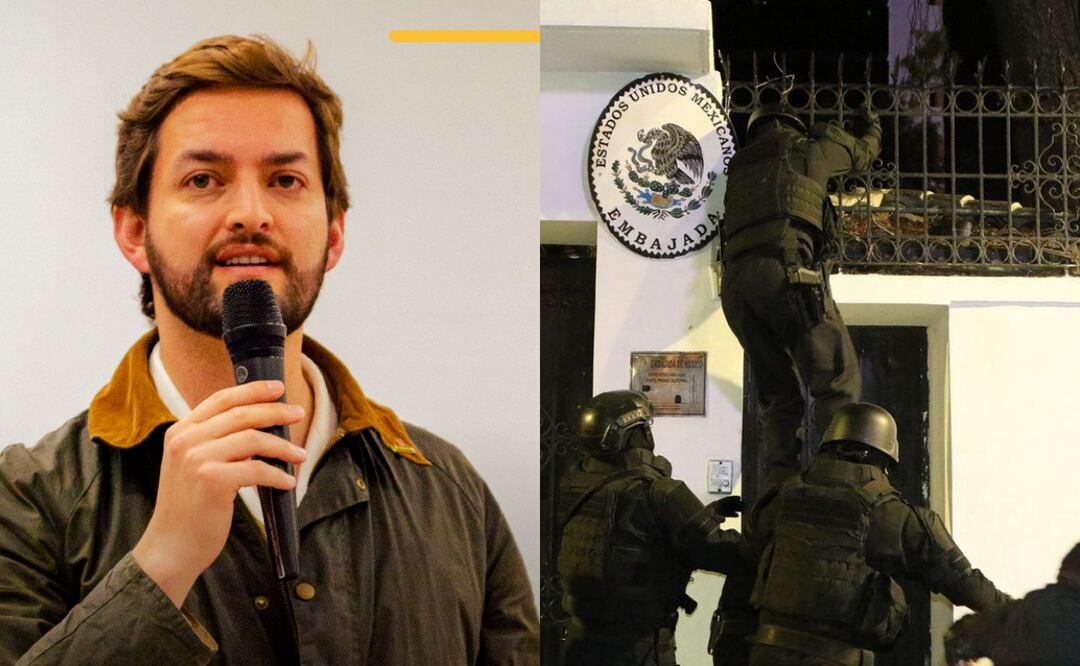 El viceministro de Ecuador, Esteban Torres, justificó asalto a Embajada de México. Foto: @etorrescobo/ AP