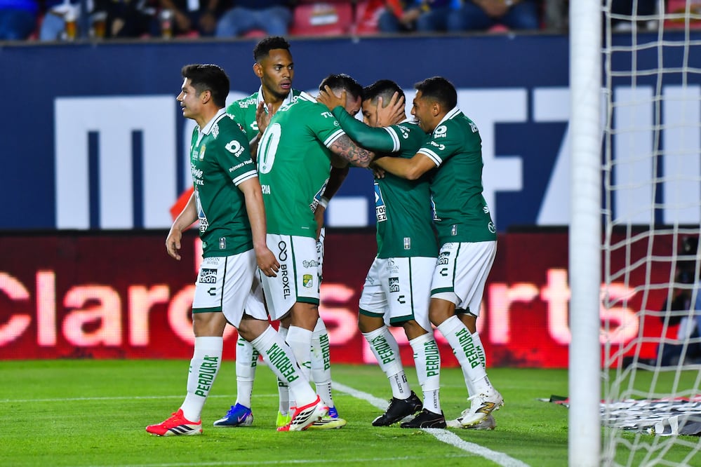 León en festejo de gol, durante la fase regular del torneo Clausura 2026 - Foto: Imago7
