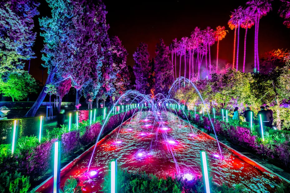 Personajes icónicos cobrarán vida entre las proyecciones de la experiencia "Alicia en el país de las maravillas". Foto: Cortesía