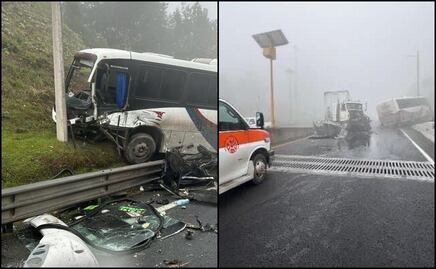 Choque entre autobús y tráiler deja 12 lesionados en la carretera México-Tuxpan