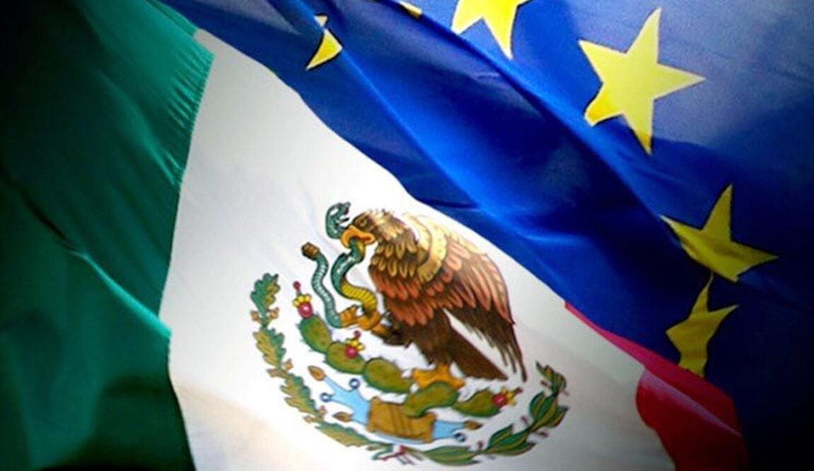 Flags of Mexico & the European Union – Image taken from Twitter account @SE_mx