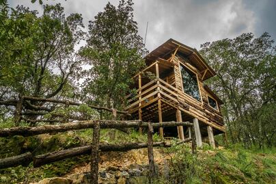 Rancho Calixto: cabañas en un bosque de Amealco, tierra de Lele