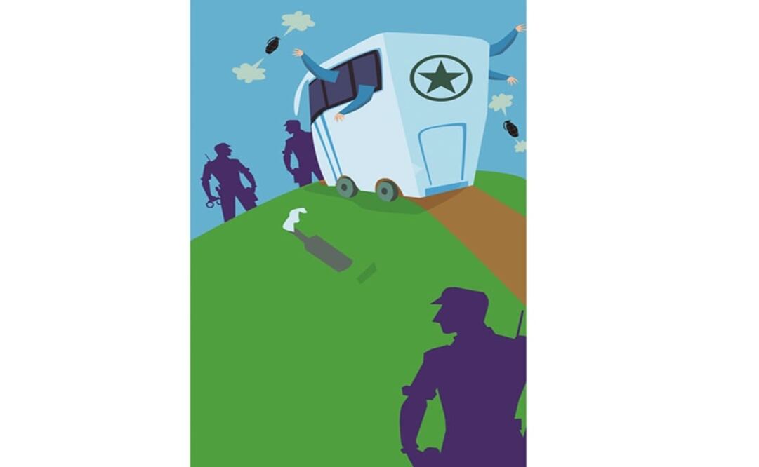 “Pinches policías, no nos vamos a bajar”