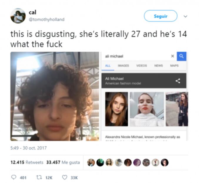 Modelo causa polémica por mensaje a actor de Stranger Things