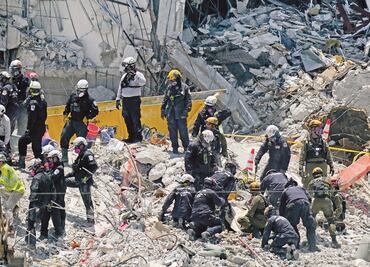 Miami: hallan a niña de un bombero entre víctimas del colapso