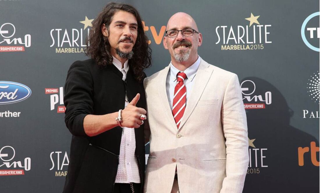 Jaenada y Sebastián del Amo en la alfombra roja. FOTO: EFE