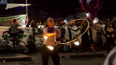 Vista del Zócalo EN VIVO: La marea morada inunda el Centro Histórico  