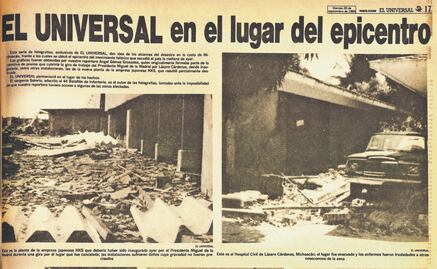 Cuatro estados reportaron afectaciones y damnificados en los terremotos de 1985