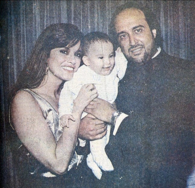 Lucía Méndez y Pedro Torres Castilla, con su primogénito Pedro Antonio.
Hemeroteca EL UNIVERSAL.