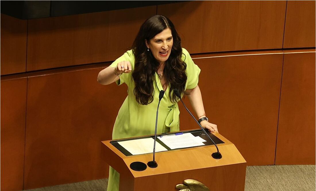 Kenia López Rabadán en Sesión del Senado. Fotos: Berenice Fregoso/EL UNIVERSAL