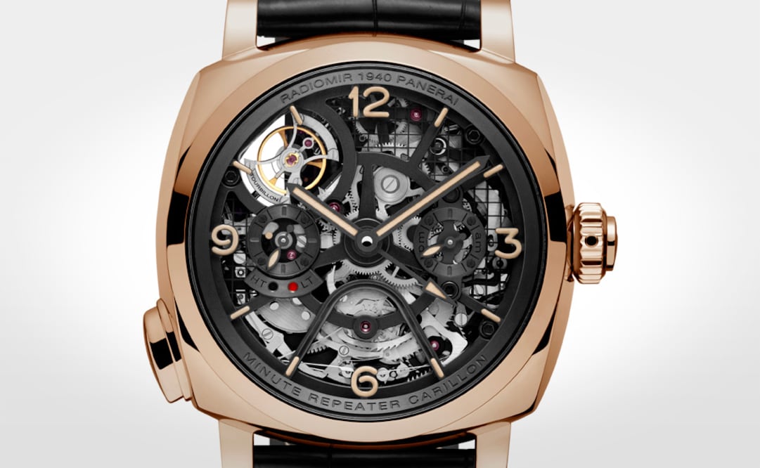 Este Radiomir 1940 no sólo es el reloj más complicado de Panerai, sino uno de los más atractivos por su diseño esqueletado