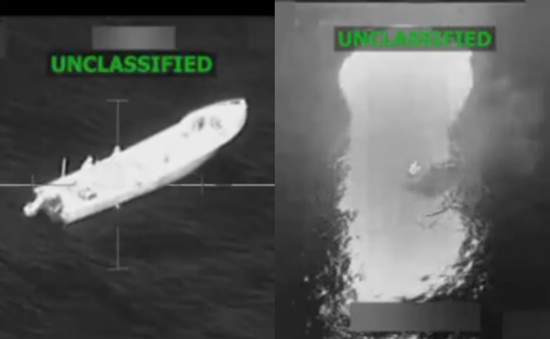 Ataques con misiles balísticos contra dos embarcaciones operadas por organizaciones terroristas designadas. Foto: Captura de video tomado de X @SecWar