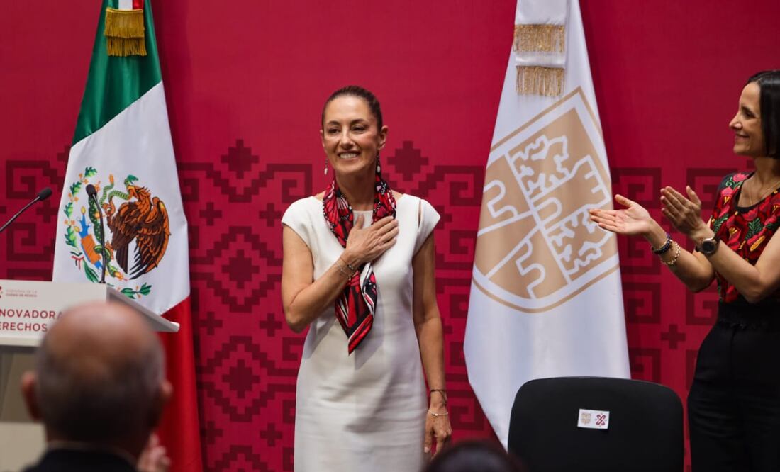 Sheinbaum anuncia que pedirá licencia para dejar el cargo. FOTO: Hugo Salvador/ EL UNIVERSAL/