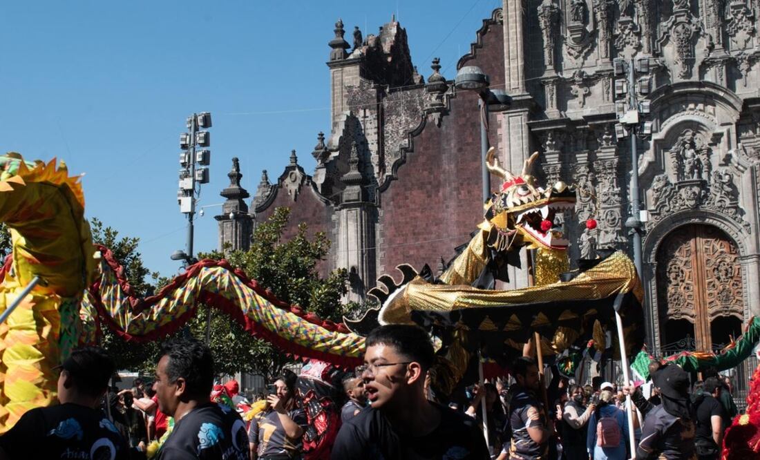 Este año la festividad está dedicada al Dragón de Madera que representa la fuerza, nobleza y el poder. Foto: Abril Angulo/ EL UNIVERSAL