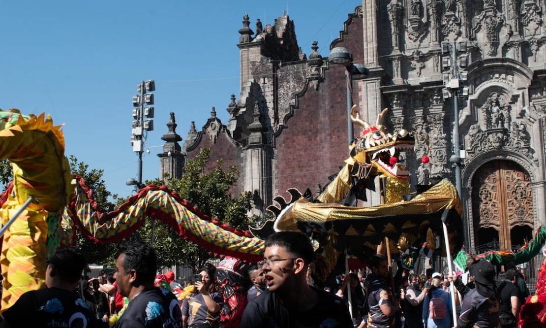 Este año la festividad está dedicada al Dragón de Madera que representa la fuerza, nobleza y el poder. Foto: Abril Angulo/ EL UNIVERSAL
