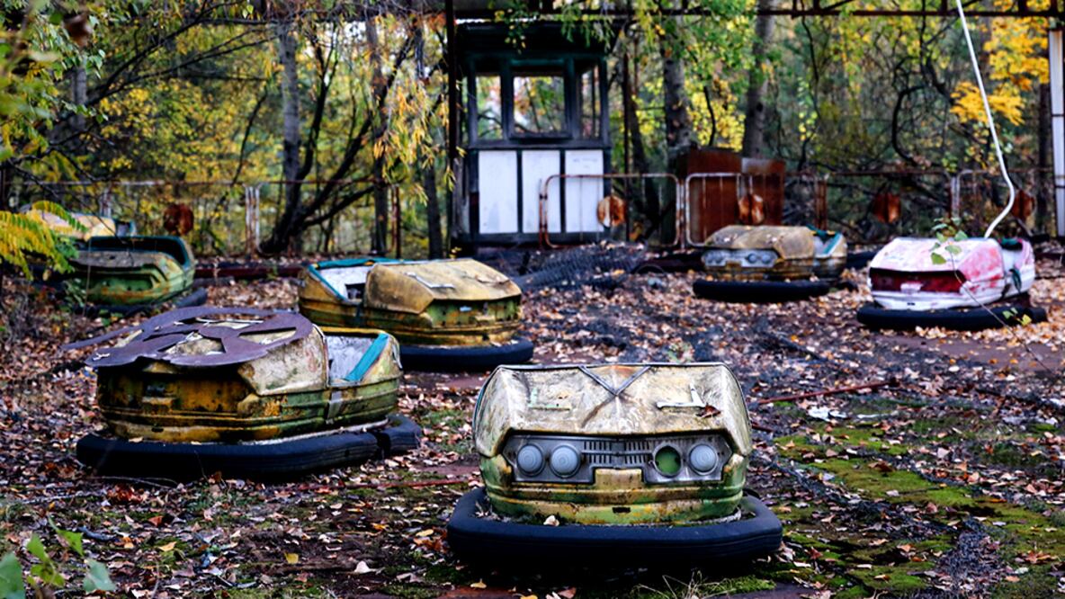 El parque de atracciones abandonado de Pripyat se ha convertido en un icono (BBC)
