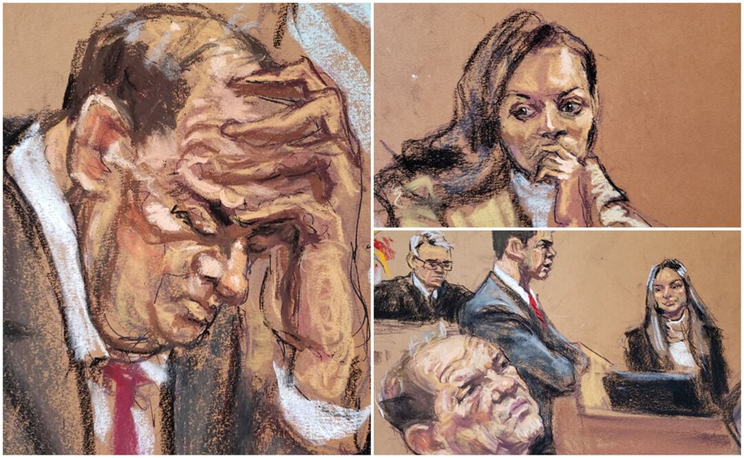 Momentos del juicio de Harvey Weinstein. Fotos: Reuters  