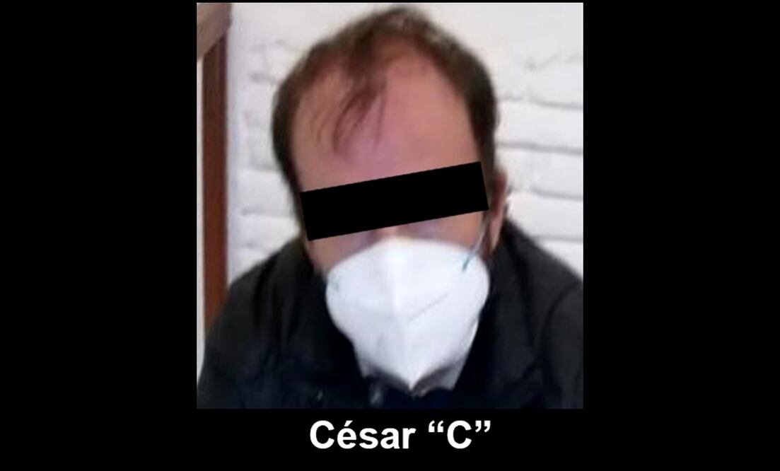 En agosto de 2020, la FGR detuvo a César Enrique Caro Escobar, y dos hombres más, al cumplimentar una orden de cateo en un inmueble ubicado en la alcaldía Cuajimalpa, Ciudad de México. Foto: especial