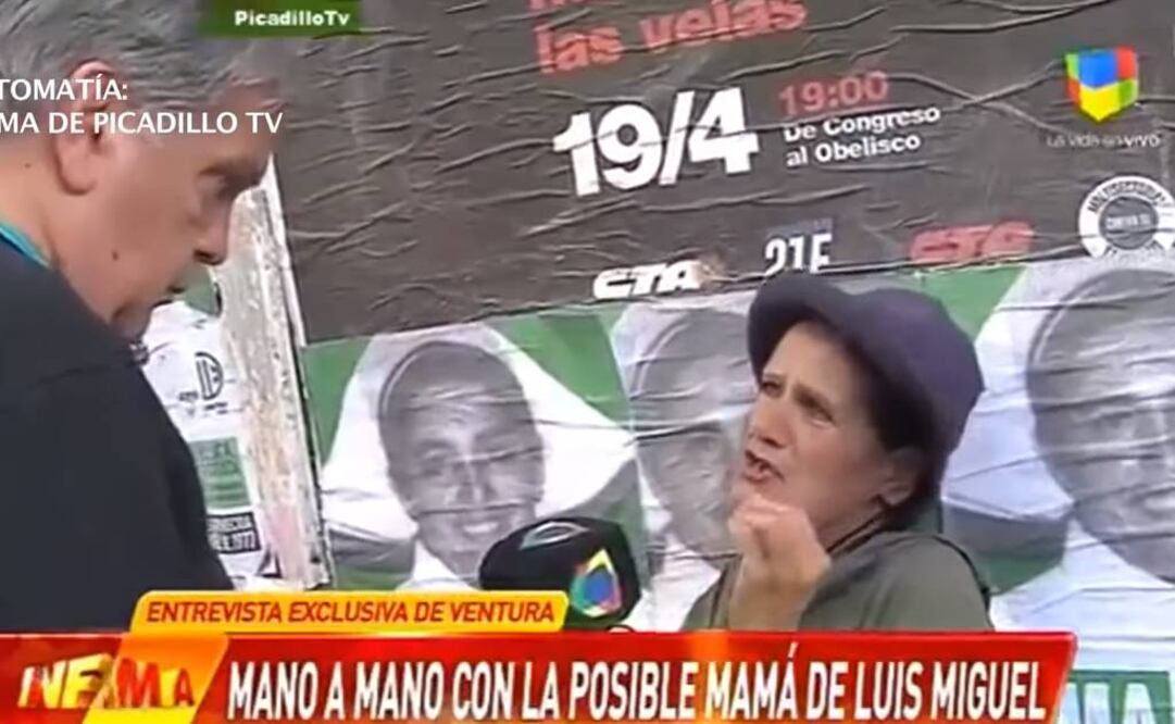 En la tv argentina fue entrevistada una mujer que llamó la atención por su parecido con la madre de Luis Miguel FOTO: TOMADA DE VIDEO