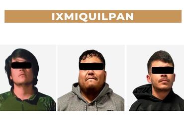 Detienen a 3 sujetos por presunto cobro de piso a comerciantes de Ixmiquilpan, Hidalgo; se les relaciona con narcomenudeo