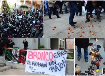 Hacen destrozos en Palacio de Gobierno de Nuevo León