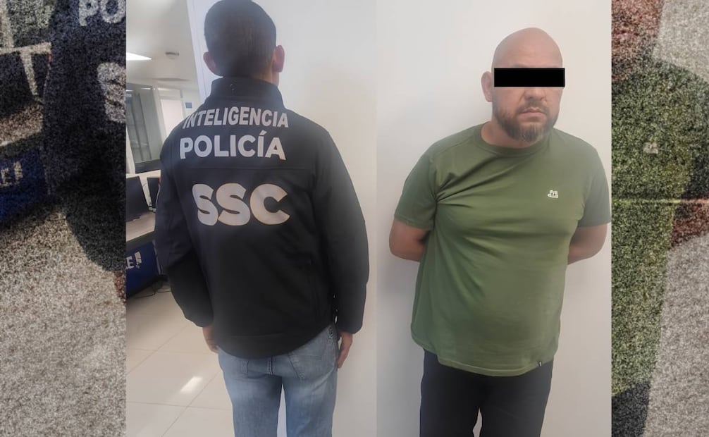 El hombre y los indicios fueron trasladados a la Agencia del Ministerio Público Tlalpan 2 y 3. | Foto: Especial.