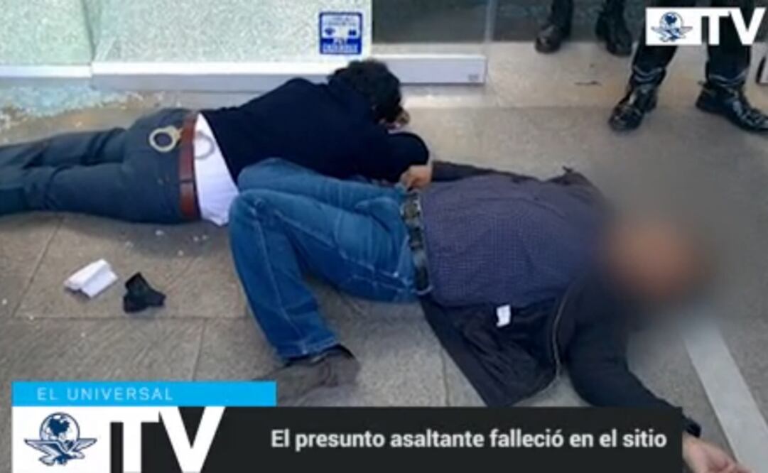 The presumed thief died at the entrance of the Plaza Espacio mall. (Photo: SPECIAL)