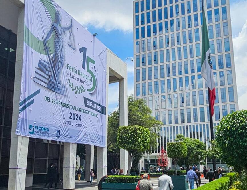 Este lunes inicia la 15 Feria Nacional del Libro Jurídico del Poder Judicial de la CDMX. Foto: Especial